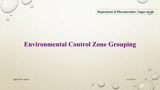2/27/2017Sagar Kishor Savale 33
Department of Pharmaceutics | Sagar savale
Environmental Control Zone Grouping
 