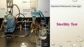 2/27/2017Sagar Kishor Savale 63
Department of Pharmaceutics | Sagar savale
Sterility Test
 