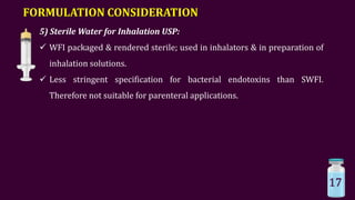 Wesp Inhalation PARENTERAL PRODUCTS | PPTX