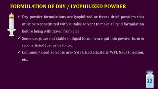 PARENTERAL PRODUCTS | PPTX