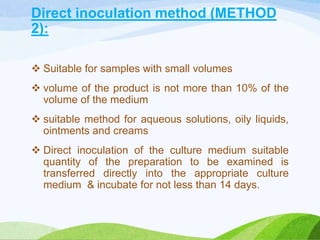 Sterile Products & admixtures | PPTX