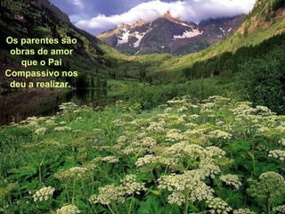 Os parentes são obras de amor que o Pai Compassivo nos deu a realizar.  