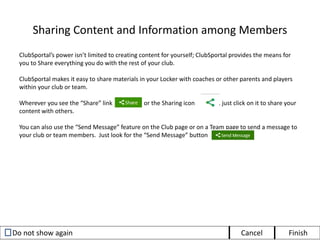 Working with Messages, Part 2
Use the “Received” and “Sent” buttons to toggle back and forth between message types in your
mailbox. The left pane will show a list of received or sent messages in your mailbox. Clicking on a
message will show its content in the right pane.
 