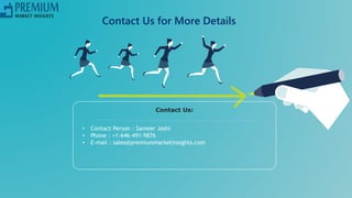 Contact Us for More Details
• Contact Person : Sameer Joshi
• Phone : +1-646-491-9876
• E-mail : sales@premiummarketinsights.com
Contact Us:
 