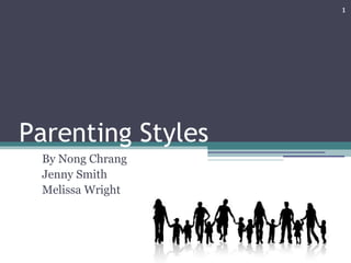1
Parenting Styles
By Nong Chrang
Jenny Smith
Melissa Wright
 