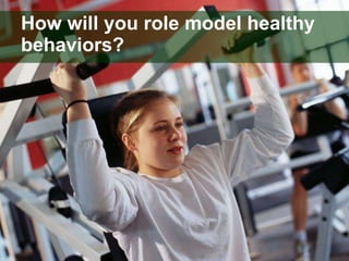 How will you role model healthy behaviors? 