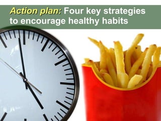 Action plan:  Four key strategies to encourage healthy habits 