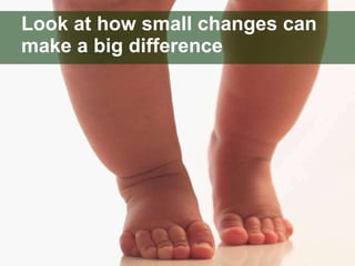 Look at how small changes can make a big difference 
