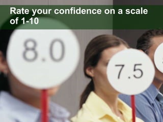 Rate your confidence on a scale of 1-10 