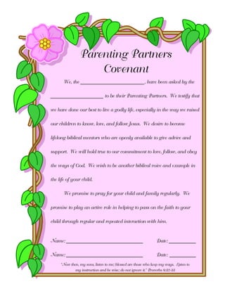 F@H Parenting Partner Covenant