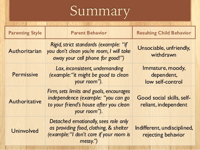 child rearing styles definition