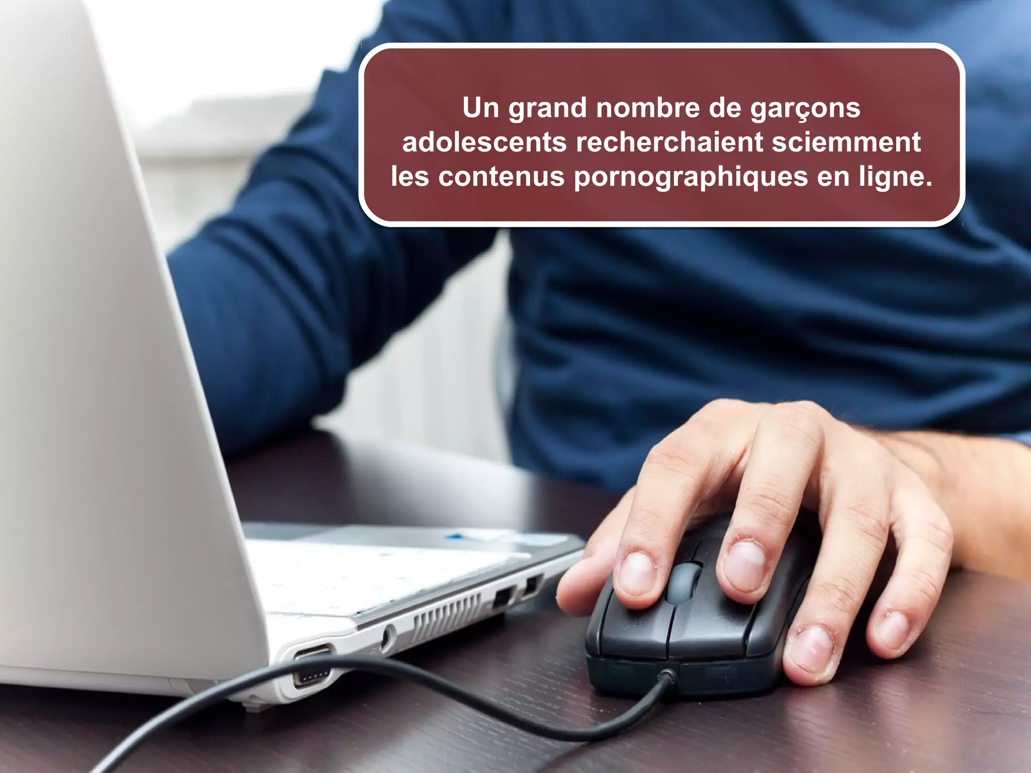 Un grand nombre de garçons
                       adolescents recherchaient sciemment
                      les contenus pornographiques en ligne.




© 2012 HabiloMédias
 