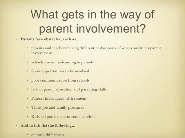 Parent Involvement