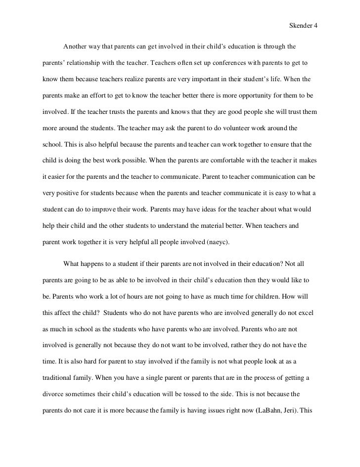 Essay on parents role in students life