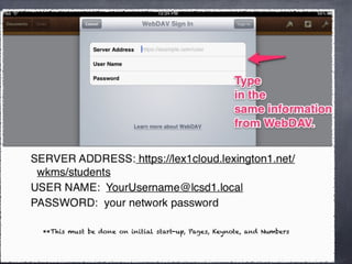 **This must be done on initial start-up, Pages, Keynote, and Numbers