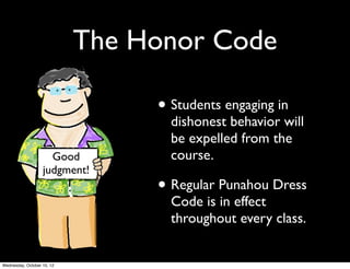 The Final Exam
•Exam is available
now online	

•Open note exam	

•Students will
write on 4 out of
7 essay questions
 