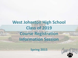 West Johnston High School
Class of 2019
Course Registration
Information Session
Spring 2015
 