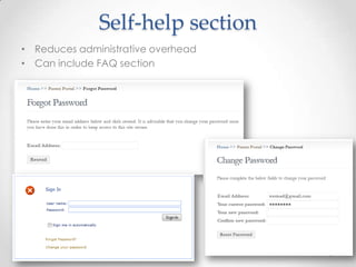 Self Help Section Parent portal | PPTX