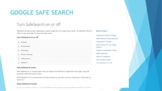 GOOGLE SAFE SEARCH
 