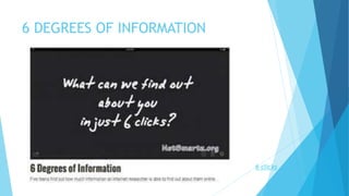 6 DEGREES OF INFORMATION
6 clicks
 