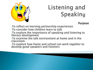 Parent presentation listening and speaking | PPTX