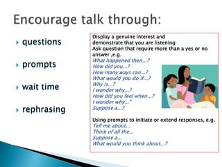 Parent presentation listening and speaking | PPTX