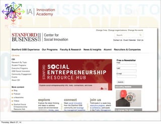 WHYI Innovation
AcademyA
Thursday, March 27, 14
 