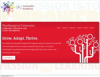 WHYI Innovation
AcademyA
Thursday, March 27, 14
 