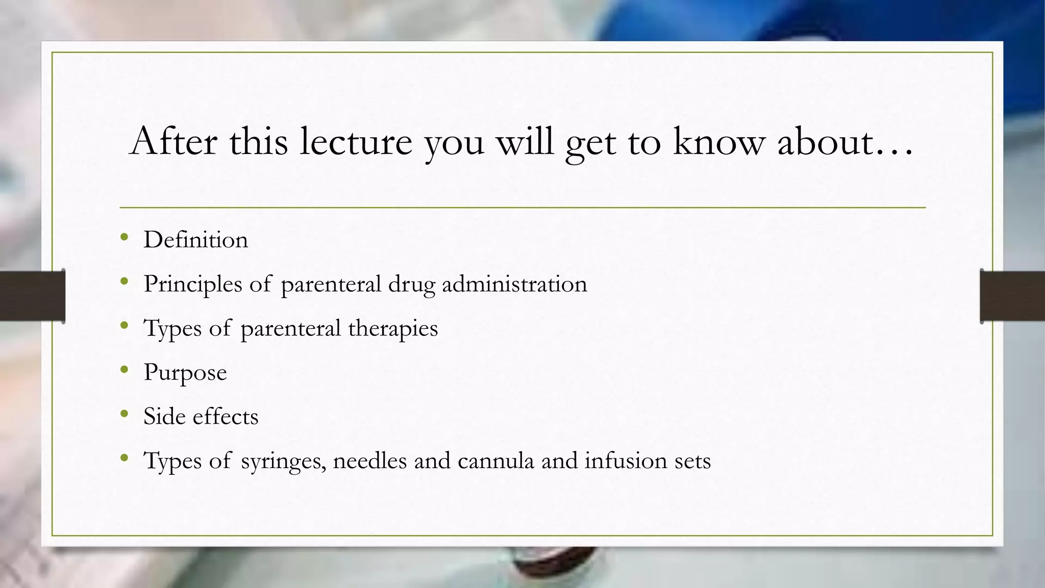 Parentral drug administration | PPTX