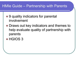Parents As Partners In Excellence