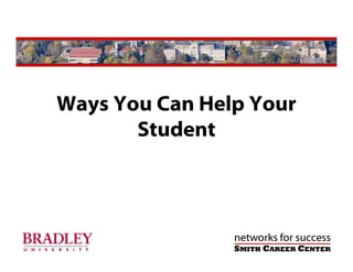 Ways You Can Help Your
       Student
 