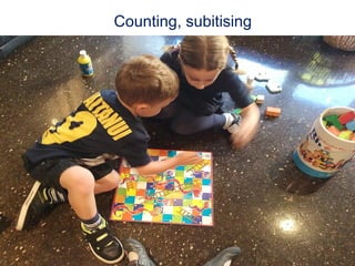 Counting, subitising
 