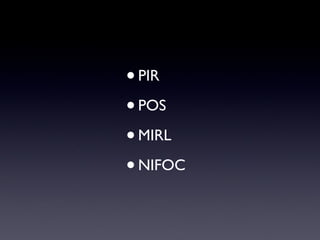 PIR POS MIRL NIFOC 
