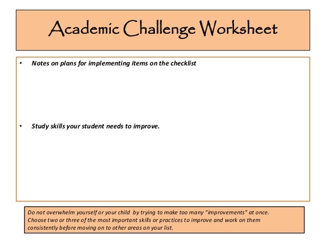 Study Skills Worksheets For High School