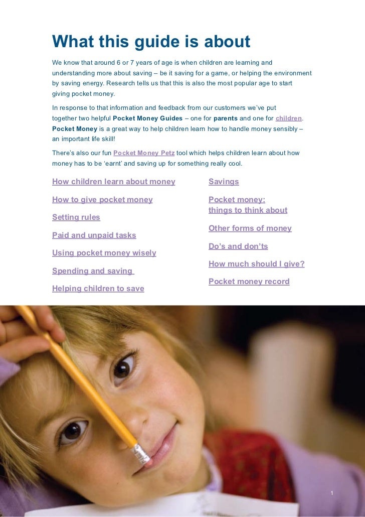 Parents pocket money guide