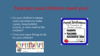 Teachers and children need you!

 