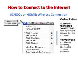How to Connect to the Internet HOME: Cable Connection ETHERNET PORT ETHERNET CABLE 
