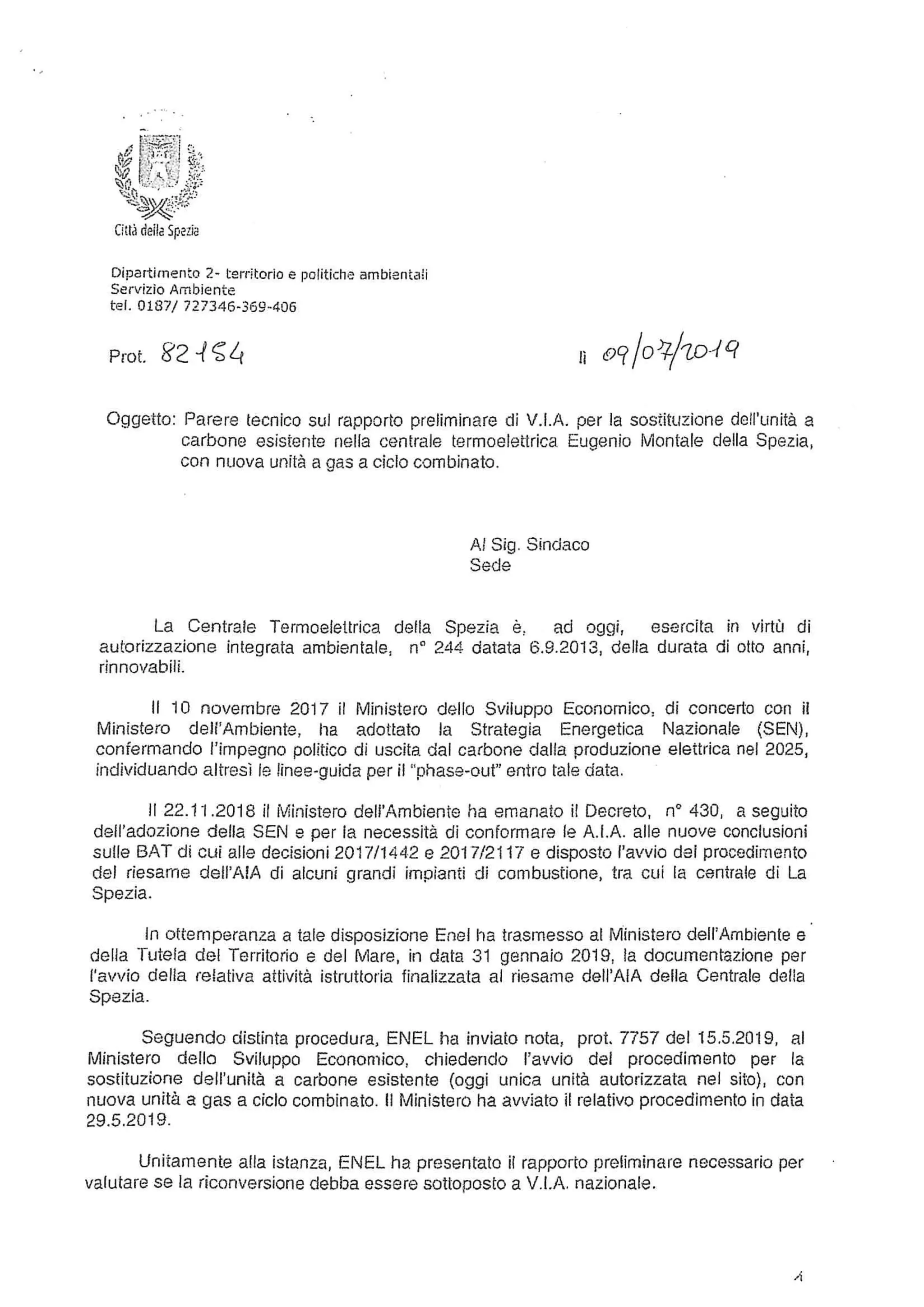 Parere comune sp su screening luglio 2019