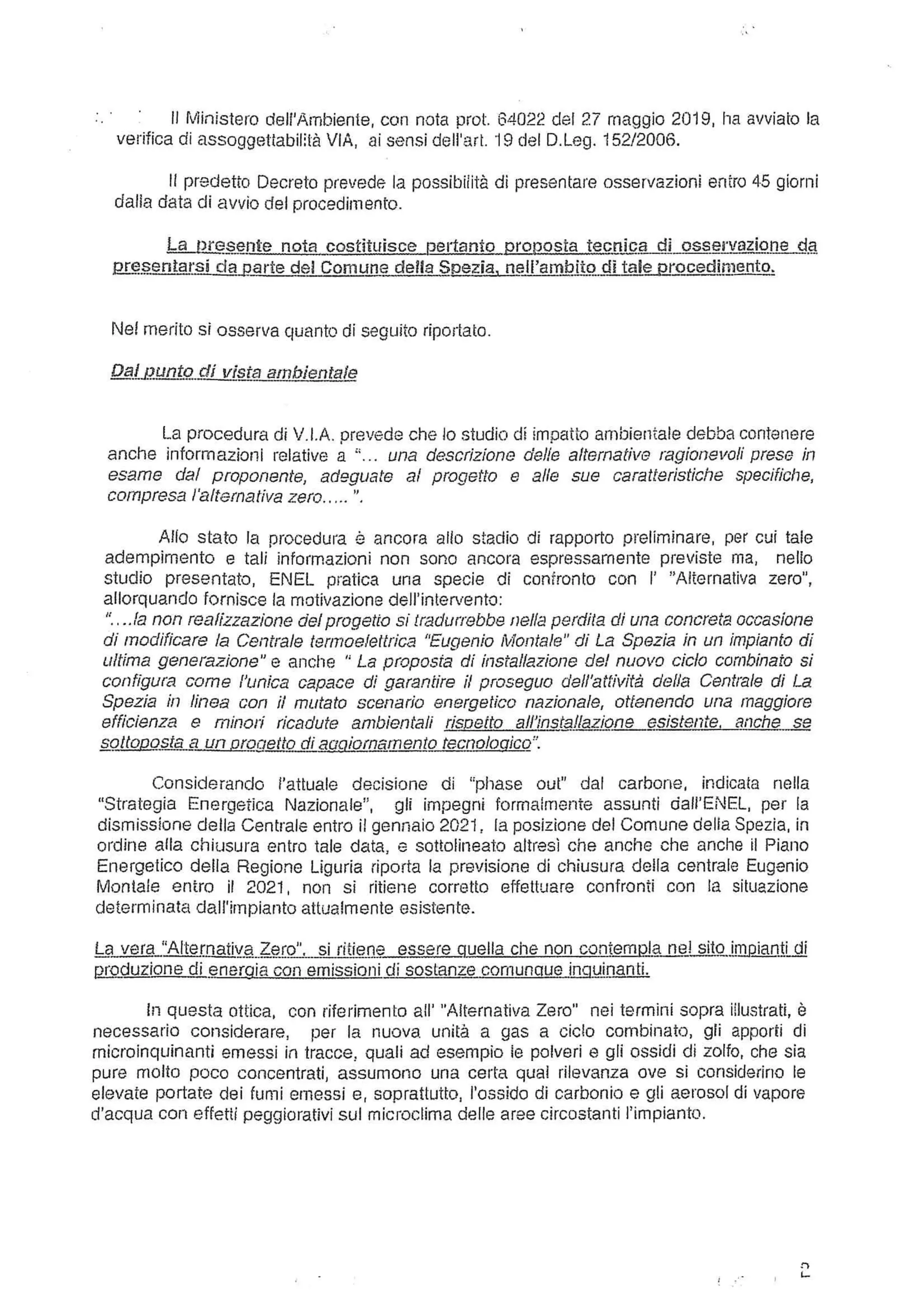 Parere comune sp su screening luglio 2019