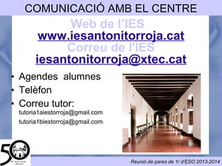 SORTIDES
•CAL RETORNAR EL JUSTIFICANT DE LA SORTIDA INDICANT SI L'ALUMNE HI ANIRÀ O SI,
PEL CONTRARI, NO HI ANIRÀ. HI HA TEMPS FINS 5 DIES ABANS DE LA DATA DE LA
SORTIDA.
•EN EL CAS DE NO ANAR D'EXCURSIÓ, L'ASSISTÈNCIA AL CENTRE ÉS OBLIGATÒRIA
VAGUES
• Els alumnes de 1r i 2n d’ESO no poden
exercir el dret a vaga.
• Els alumnes de 1r i
 