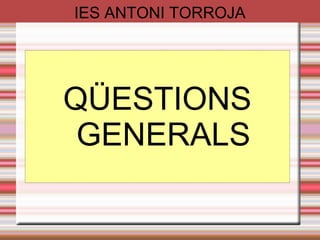 PRGRAMA DE GESTIÓ DE CENTRE 
ANAR 
 