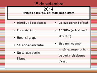 INS ANTONI 
TORROJA 
ESTRUCTURA 
1r ESO 
 