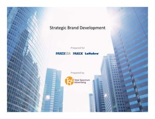 !!!
!!!
1
Strategic Brand Development
Prepared for
Prepared by
 
