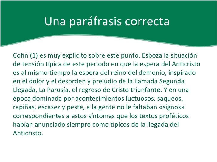 Que Significa Paráfrasis Y Un Ejemplo Ejemplo Sencillo