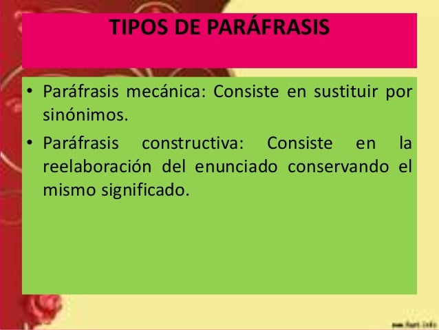 Paráfrasis liz matto ferrer