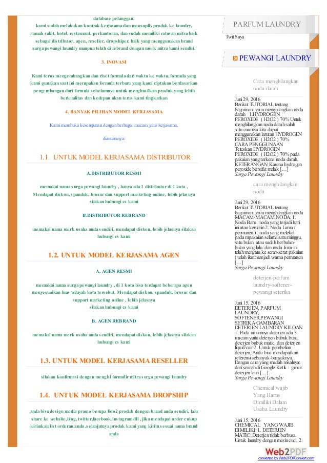 Surat Perjanjian Kerjasama Laundry Dengan Hotel