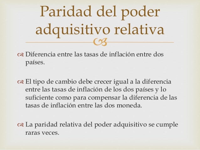 Paridad del Poder Adquisitivo