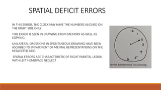 Clock Drawing Error Examples Parietal lobe functions and tests for assessment.pptx