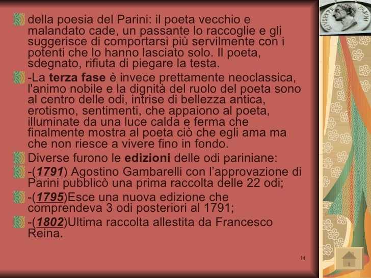 Lo E' La Caduta Di Parini Giuseppe Parini