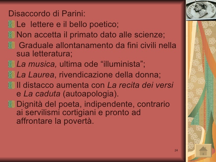 Lo E' La Caduta Di Parini Giuseppe Parini
